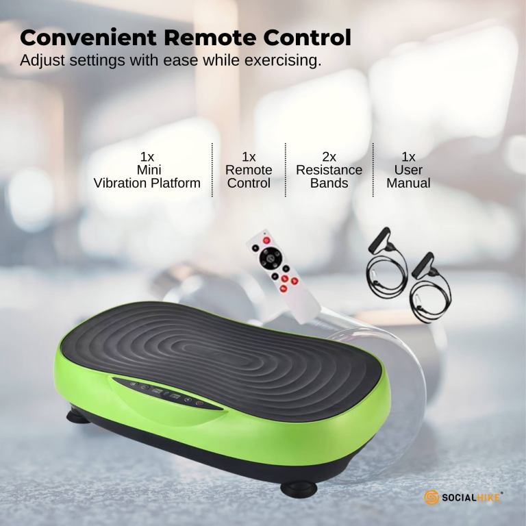 social hike vibration plate machine full body vibrating exercise platform green