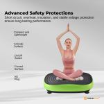 social hike vibration plate machine full body vibrating exercise platform green