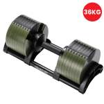 powertrain eon dial up 36kg adjustable dumbbell green
