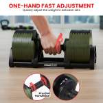 powertrain eon dial up 36kg adjustable dumbbell green