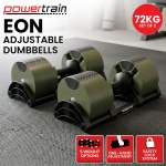 powertrain eon dial up 72kg adjustable dumbbells pair green powertrain eon dial up 72kg adjustable dumbbells pair green
