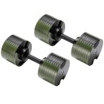 powertrain eon dial up 72kg adjustable dumbbells pair green powertrain eon dial up 72kg adjustable dumbbells pair green