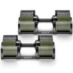 powertrain eon dial up 72kg adjustable dumbbells pair green powertrain eon dial up 72kg adjustable dumbbells pair green