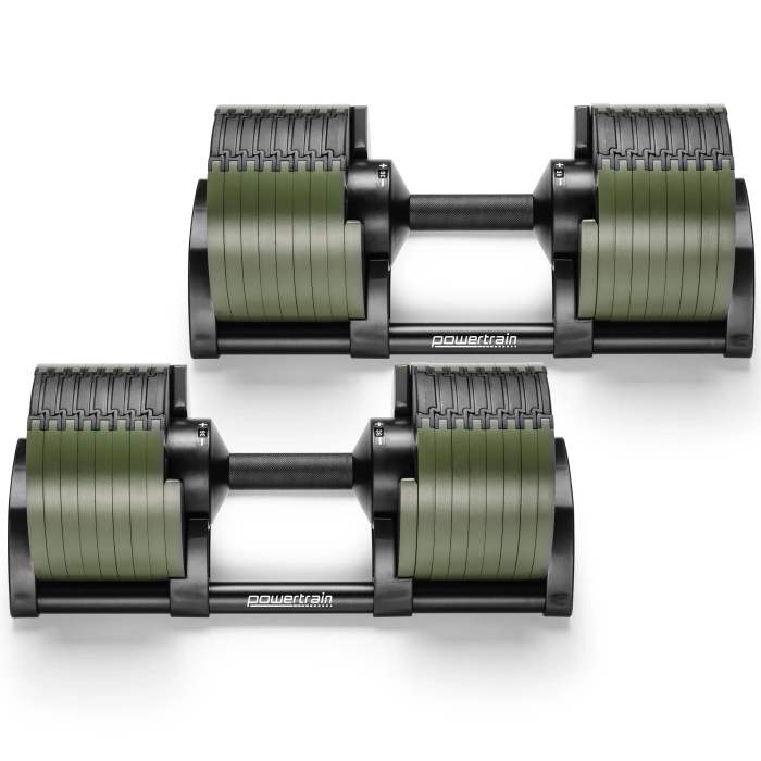 powertrain eon dial up 72kg adjustable dumbbells pair green powertrain eon dial up 72kg adjustable dumbbells pair green