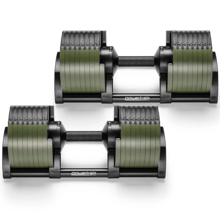 powertrain eon dial up 72kg adjustable dumbbells pair green powertrain eon dial up 72kg adjustable dumbbells pair green