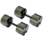 powertrain eon dial up 90kg adjustable dumbbells pair green