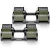 powertrain eon dial up 90kg adjustable dumbbells pair green powertrain eon dial up 90kg adjustable dumbbells pair green