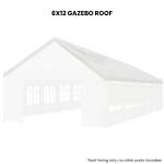 wallaroo 6x12 white premium outdoor event marquee roof spare part