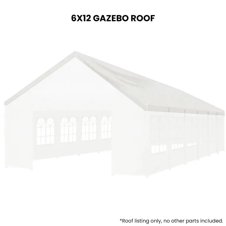 wallaroo 6x12 white premium outdoor event marquee roof spare part