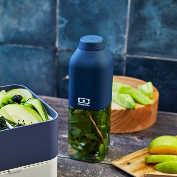 monbento mb positive m reusable water bottle blue infinity