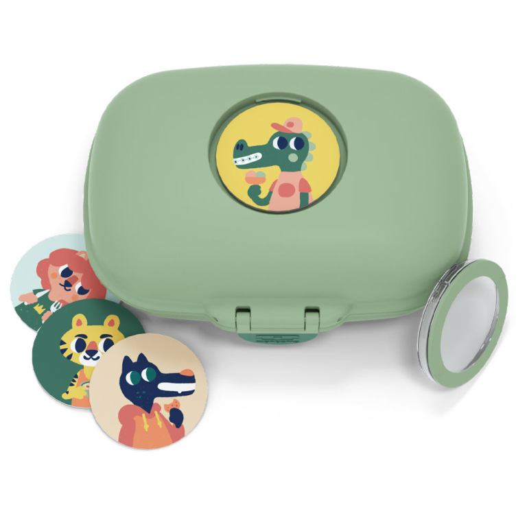 monbento mb gram kids snack box green forest
