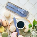 monbento mb pocket plastic cutlery set colour blue infinity