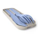 monbento mb pocket plastic cutlery set colour blue infinity