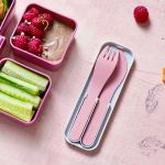 monbento mb pocket plastic cutlery set colour pink blush