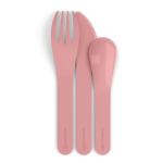 monbento mb pocket plastic cutlery set colour pink blush