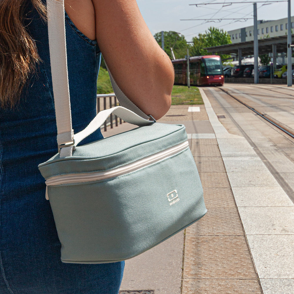 monbento arctic insulated cooler lunch bag green natural