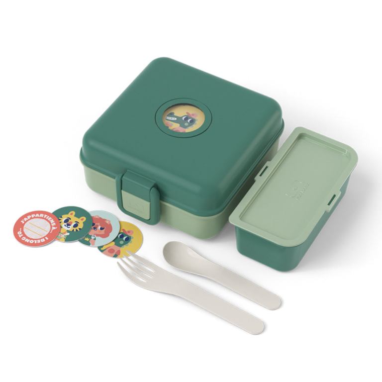 monbento mb sandwich lunch box snacky green forest