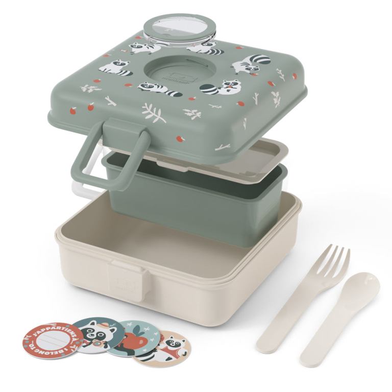 monbento mb sandwich lunch box snacky raccoon