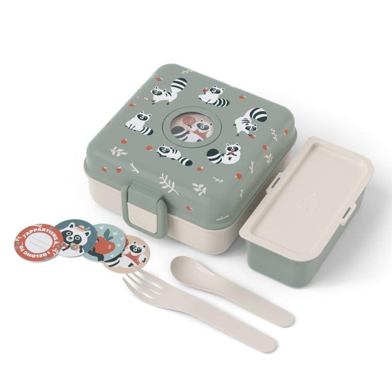 monbento mb sandwich lunch box snacky raccoon