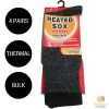 4 pairs mens thermal heated socks warm winter comfort mens work sox ski bulk 6 11 uk 4 pairs mens thermal heated socks warm winter comfort mens work sox ski bulk 6 11 uk
