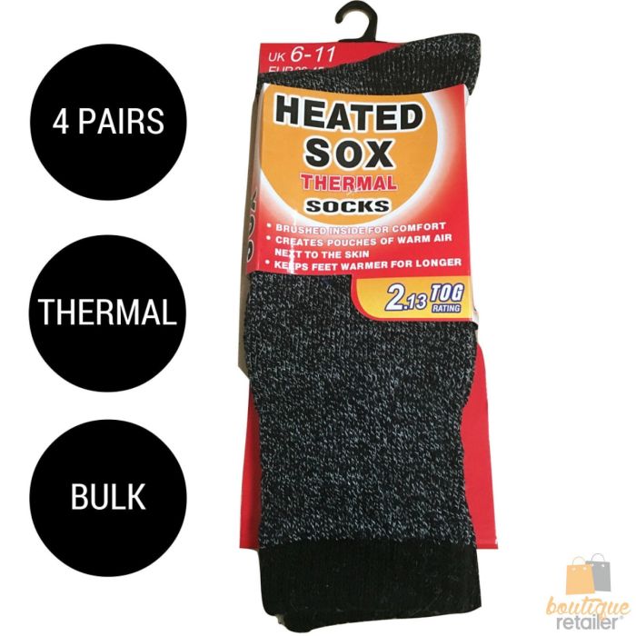 4 pairs mens thermal heated socks warm winter comfort mens work sox ski bulk 6 11 uk 4 pairs mens thermal heated socks warm winter comfort mens work sox ski bulk 6 11 uk