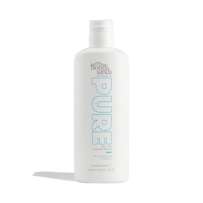 bondi sands 200m l pure self tanning foaming water w/ hyaluronic acid vegan