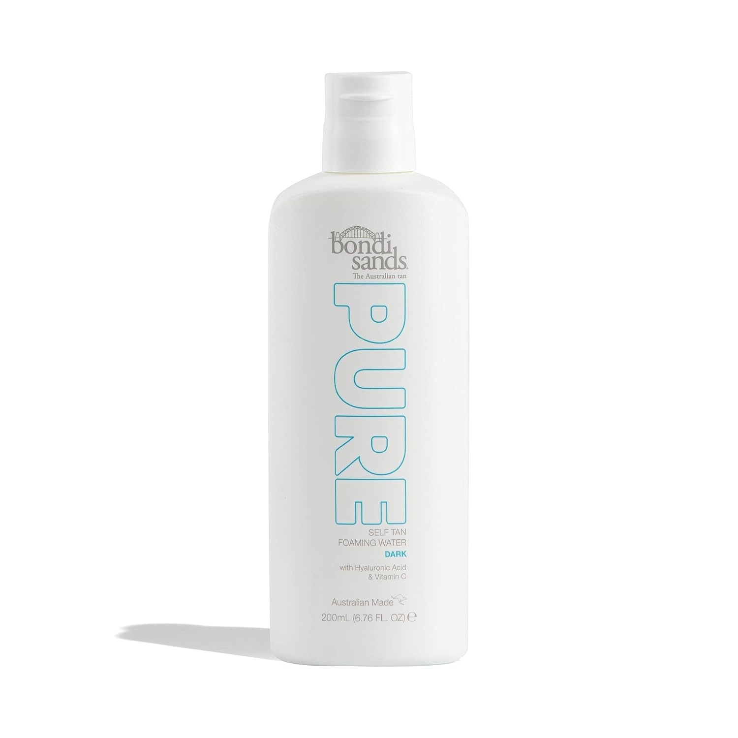 bondi sands 200m l pure self tanning foaming water w/ hyaluronic acid vegan