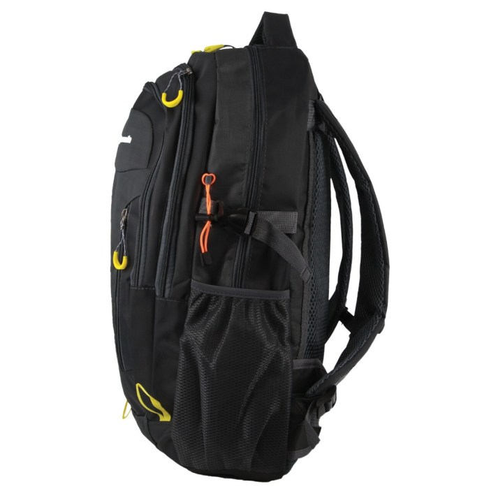 pierre cardin mens nylon adventure travel & sport large backpack bag in grey/black pierre cardin mens nylon adventure travel & sport large backpack bag in grey/black