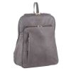 pierre cardin womens leather backpack bag with pocket front multi zip slate pierre cardin womens leather backpack bag with pocket front multi zip slate