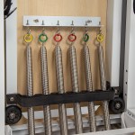 Reformer Pilates springs with coloured tension rings.