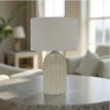 elan table lamp boucle shade 37cm
