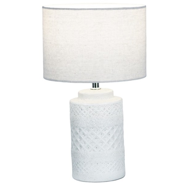 v637 e689023 202603021120 00.jpg White ceramic table lamp with textured pattern