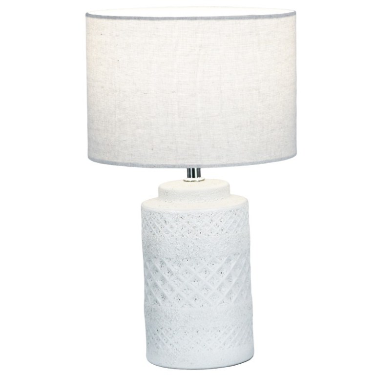 v637 e689023 202603021120 00.jpg White ceramic table lamp with textured pattern