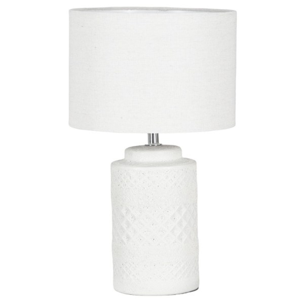 yarra table lamp 38cm White ceramic table lamp with textured base