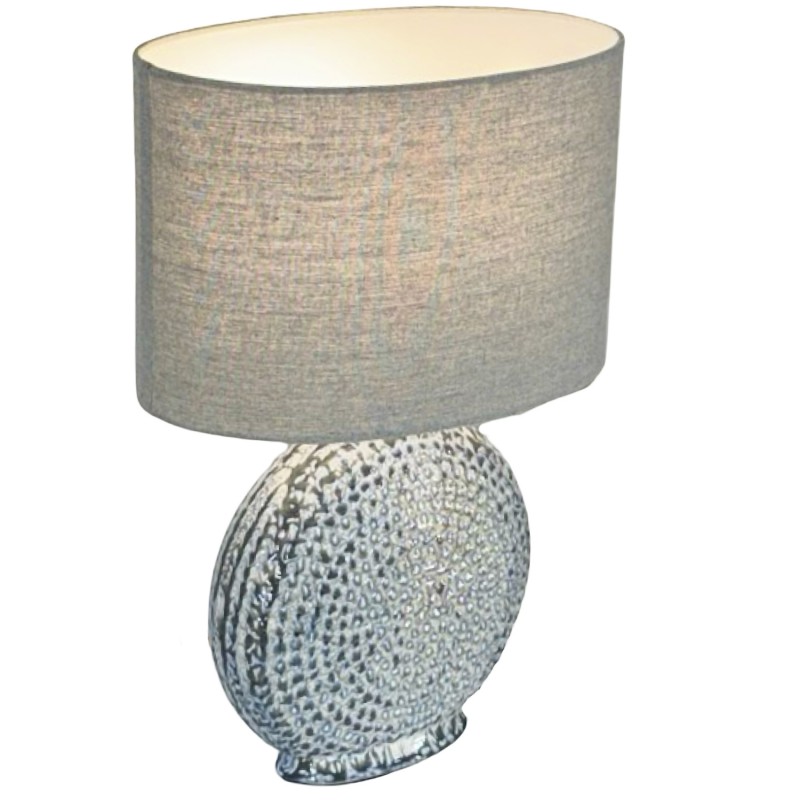 Elegant modern table lamp with textured base.