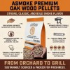 asmoke 100% natural premium oak wood bbq pellets for smoker & grill (9kg / 20lbs) Asmoak oak wood pellets for grilling, strong flavour.