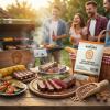 asmoke 100% natural premium oak wood bbq pellets for smoker & grill (9kg / 20lbs) Friends barbecuing with oak wood pellets.