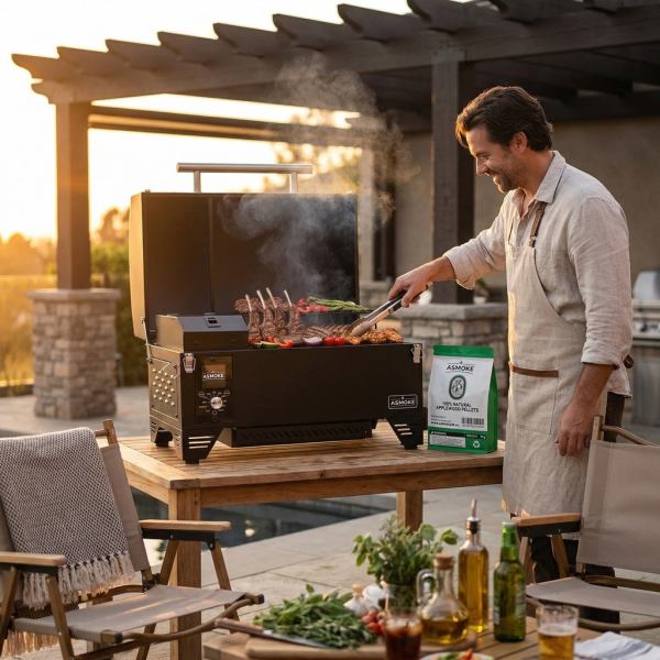 asmoke as350 portable smart wood pellet grill (cyder black) + 2 x 20lb assorted flavors wood pellets bundle (oak/cherry/apple) asmoke as350 portable smart wood pellet grill (cyder black) + 2 x 20lb assorted flavors wood pellets bundle (oak/cherry/apple)