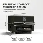 asmoke essential portable wood pellet grill & 47l mini fridge bundle + 5lb apple wood pellets