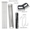 asmoke essential smart portable wood pellet grill & pitmaster accessory bundle includes 10x skewers, heavy duty meat claws, smoke tube & 20lb applewood pellets