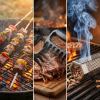 asmoke essential smart portable wood pellet grill & 3pc bbq tool set & 5lb applewood pellets