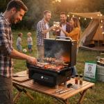 asmoke essential portable smart wood pellet grill smoker & 6pc bbq tool set + 20lb applewood pellets bundle