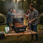 asmoke essential portable smart wood pellet grill smoker & 6pc bbq tool set + 5lb applewood pellets bundle