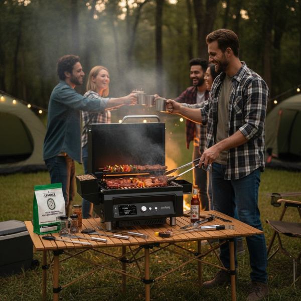 asmoke essential portable smart wood pellet grill smoker & 6pc bbq tool set + 5lb applewood pellets bundle asmoke essential portable smart wood pellet grill smoker & 6pc bbq tool set + 5lb applewood pellets bundle