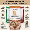 asmoke 3 piece premium wood pellet variety pack oak, cherry & apple (3 x 2.27kg bags) Asmoke natural wood pellets for grilling.