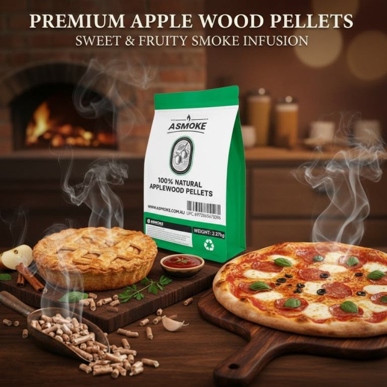 asmoke 20lbs (9kg) wood pellet sampler bundle 2 flavour variety pack (2x cherry, 2x apple) best for pork, ribs & poultry Applewood pellets, pizza, and pie with smoke aroma.