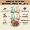 asmoke 4 piece premium wood pellet variety pack oak & apple (2x oak, 2x apple) ASMOKE natural wood pellets for grills with benefits.