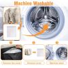 Instructions for machine washing removable covers.