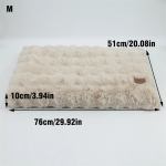 Medium beige fluffy pet bed dimensions.