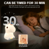 Child sleeping with unicorn night light timer